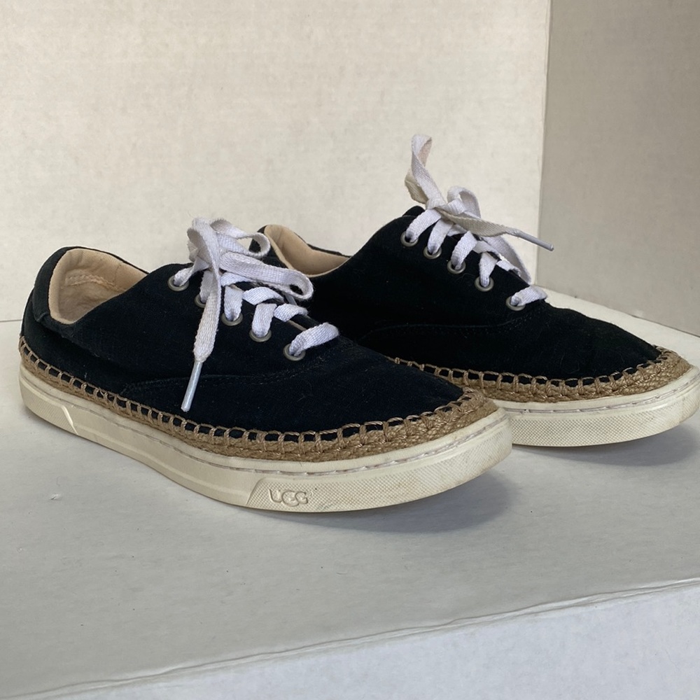 Women’s Black UGG Espadrille Sneakers, Size 7.5